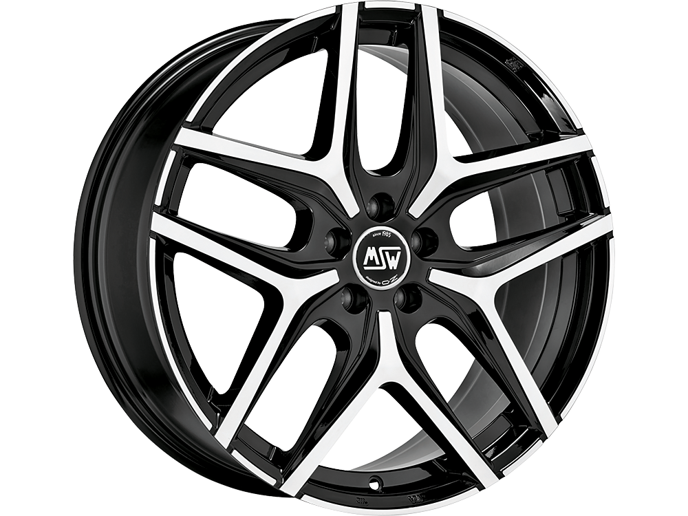 OZ LLANTA MSW 40 8x18 5x120 ET 29 NEGRO BRILLANTE PULIDO