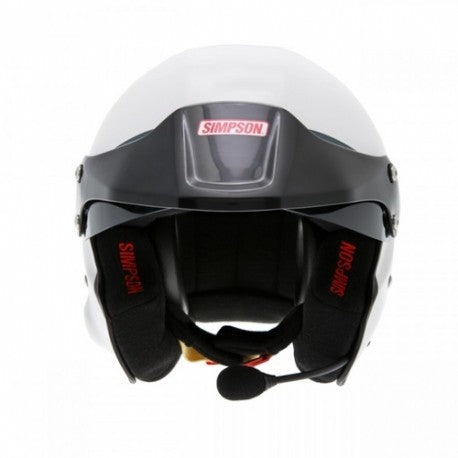 Casco Rally Blanco Talla Xs HANS (Visera Negra) Simpson APEXCORSE imagen 2