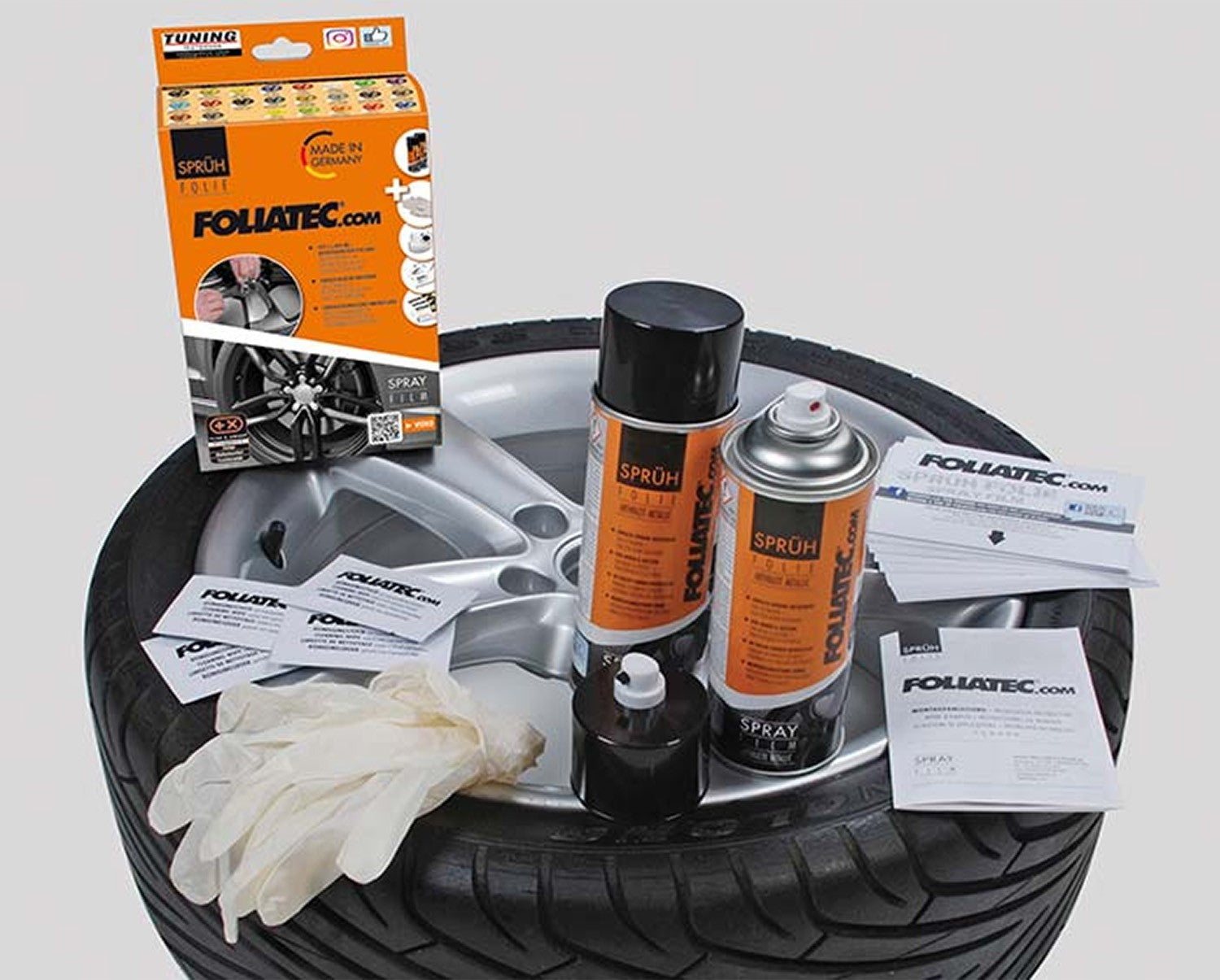 FOLIATEC Kit De Goma Líquida Negra Brillante 2 x 400 ml - Imagen 4 FOLIATEC APEXCORSE