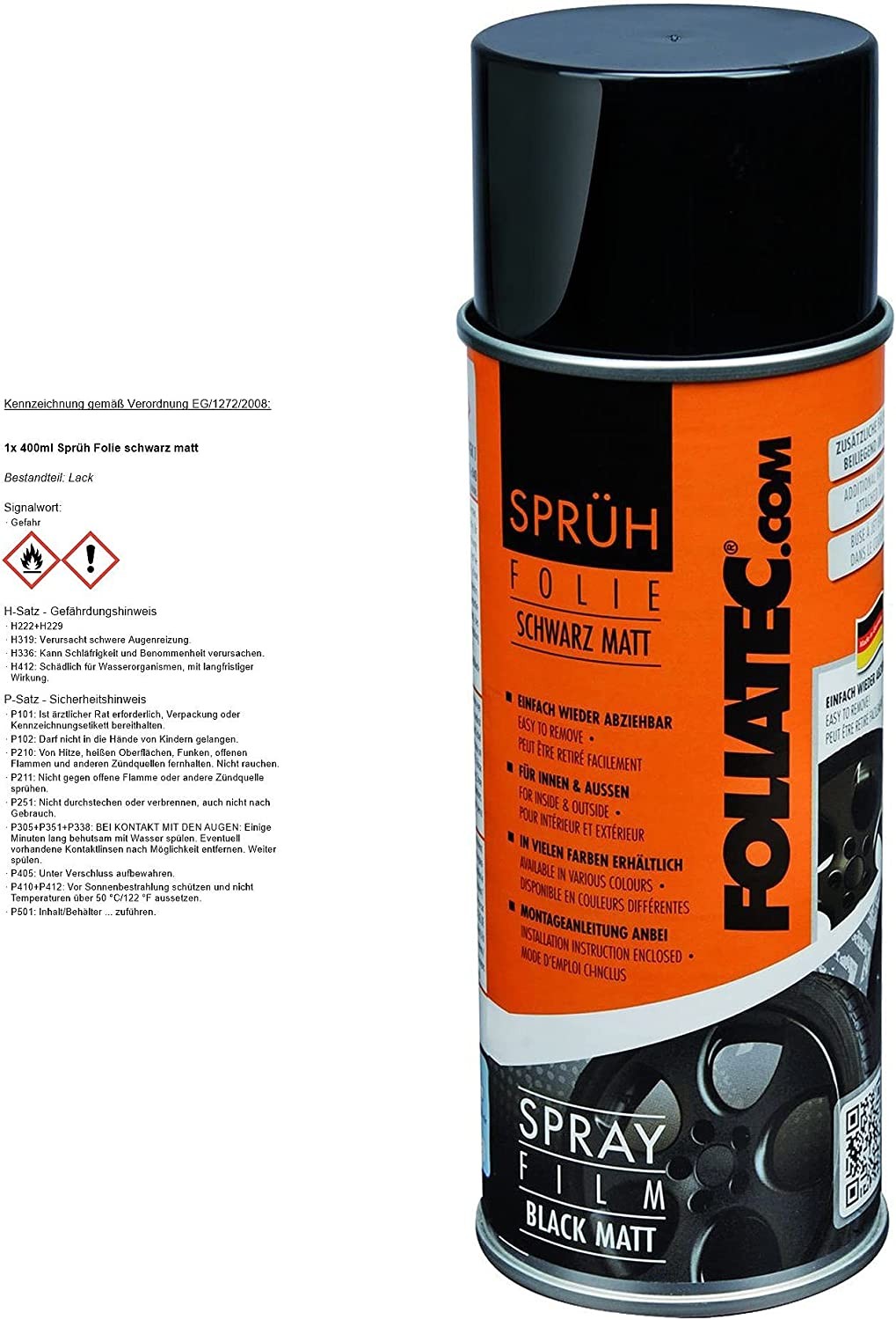 FOLIATEC Goma Líquida Negra Mate 1 x 400 ml - Imagen 7 FOLIATEC APEXCORSE