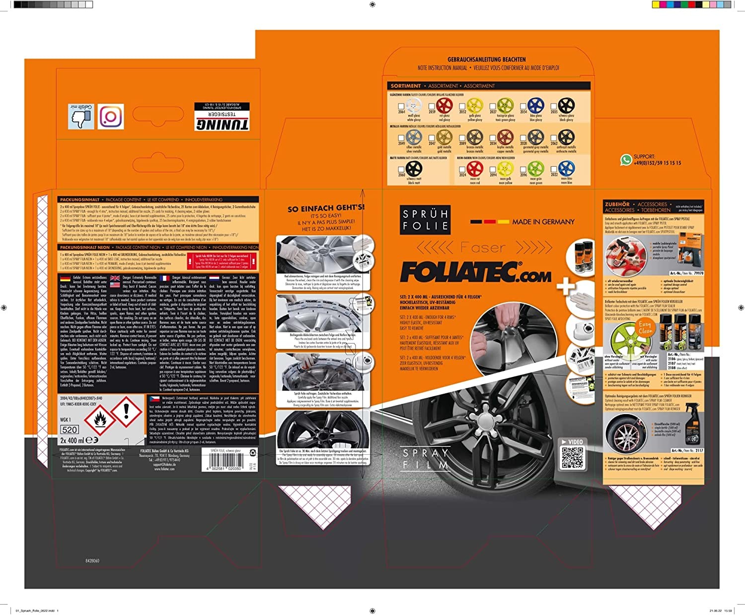 FOLIATEC Kit De Goma Líquida Negra Brillante 2 x 400 ml - Imagen 6 FOLIATEC APEXCORSE