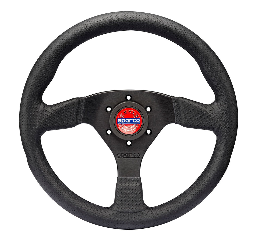 Sparco Volante Mod.383 Cuero Perforado Cosido Negro - Sparco original | APEXCORSE