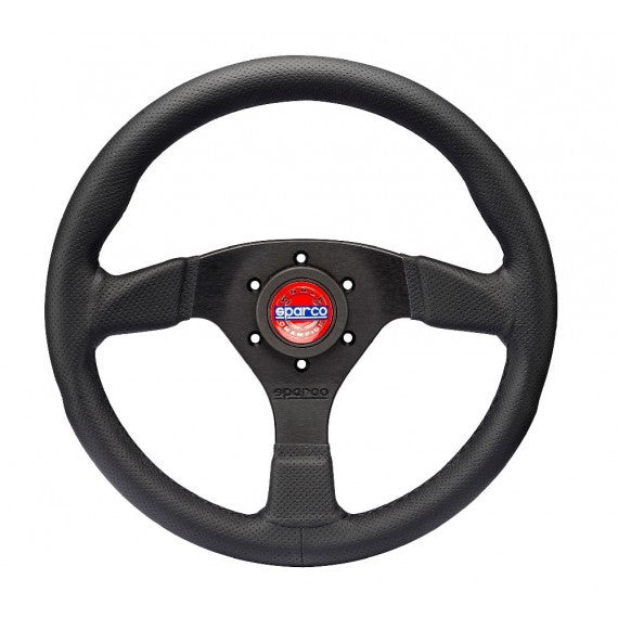Sparco Volante Mod.383 Cuero Perforado Cosido Rojo - Sparco original | APEXCORSE