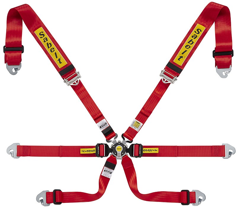 Sparco Arnes 6 Puntos 3"+2" Gama Top Fia8853-2016 Rojo - Sparco original | APEXCORSE