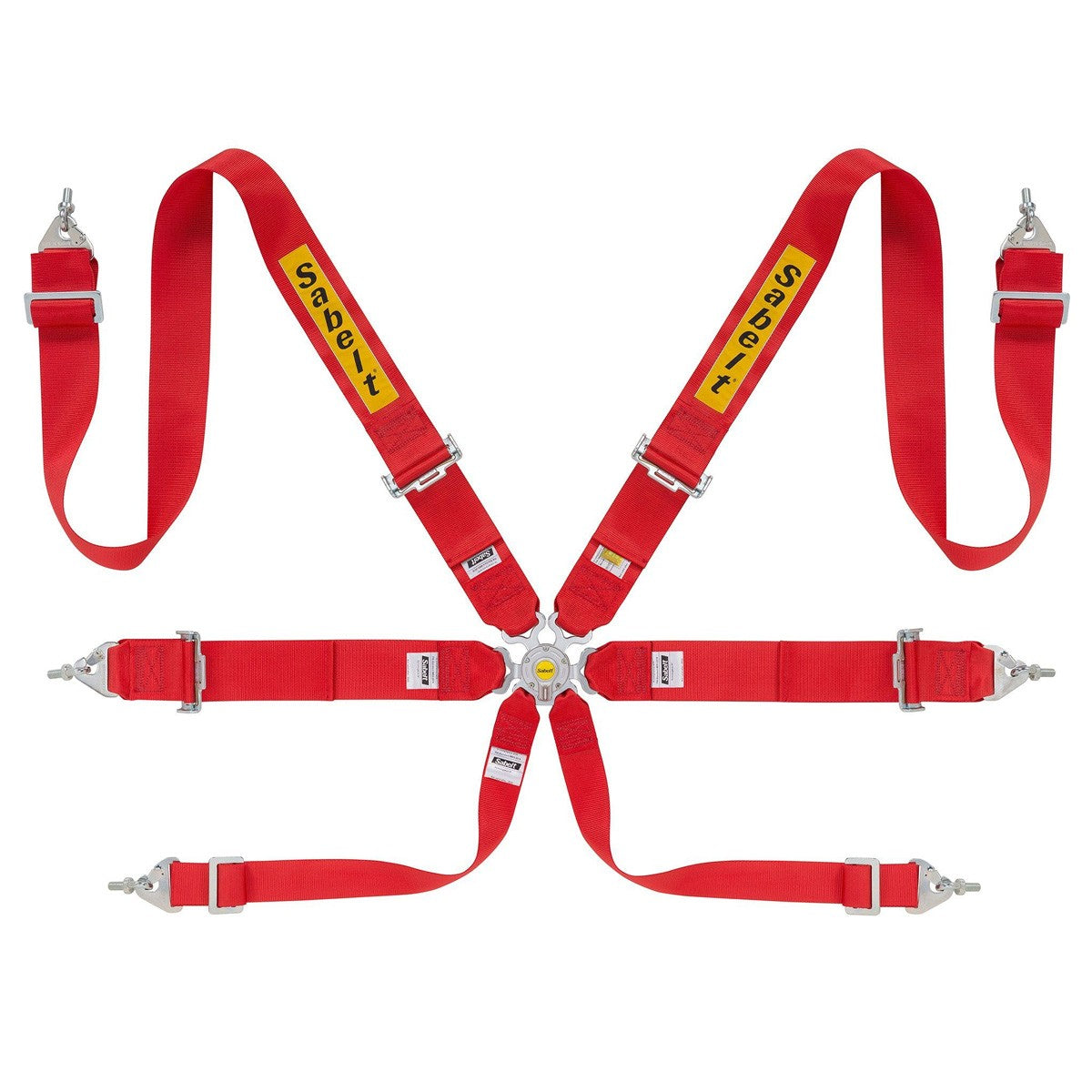Sparco Arnes Rally 6 Puntos Acero 3X3 Fia8853-2016 Rojo - Sparco original | APEXCORSE