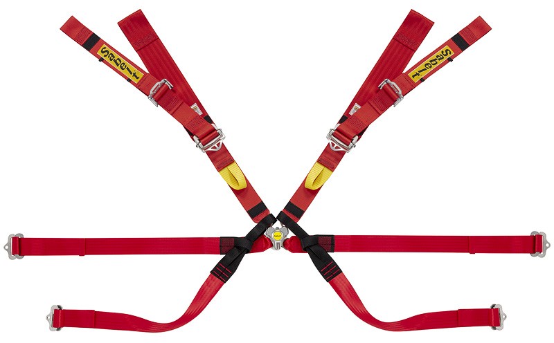 Sparco Arnes Formula 8 Puntos 3"+2" Gama Top Ultraligero+Pull Up, Rojo - Sparco original | APEXCORSE