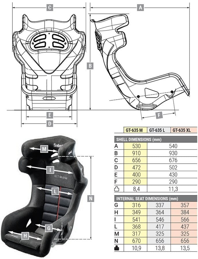 Sparco Asiento Gt635 Fia8862-2009, Fibra De Carbono Carcasa Para Sistema De Correderas, Talla M - Sparco | APEXCORSE imagen 4