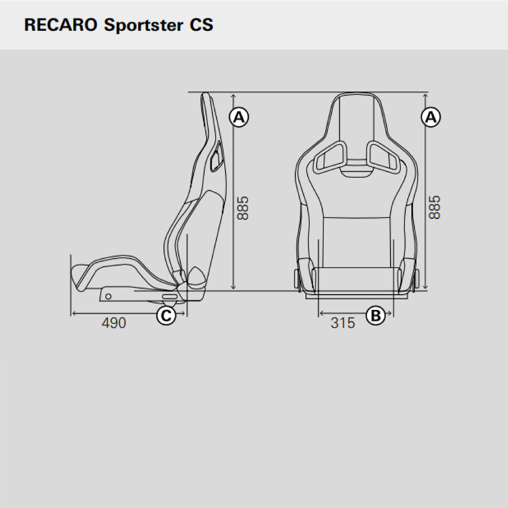 Asiento RECARO Sportster CS Airbag Calefaccion Piel Artificial Negro/Dinamica Negro Copiloto - Imagen 4 RECARO APEXCORSE