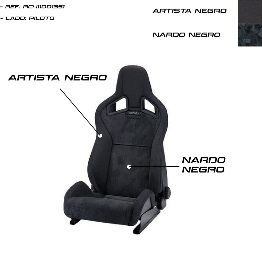 Asiento RECARO Sportster CS Airbag Artista Negro/Nardo Negro Piloto - Imagen 3 RECARO APEXCORSE