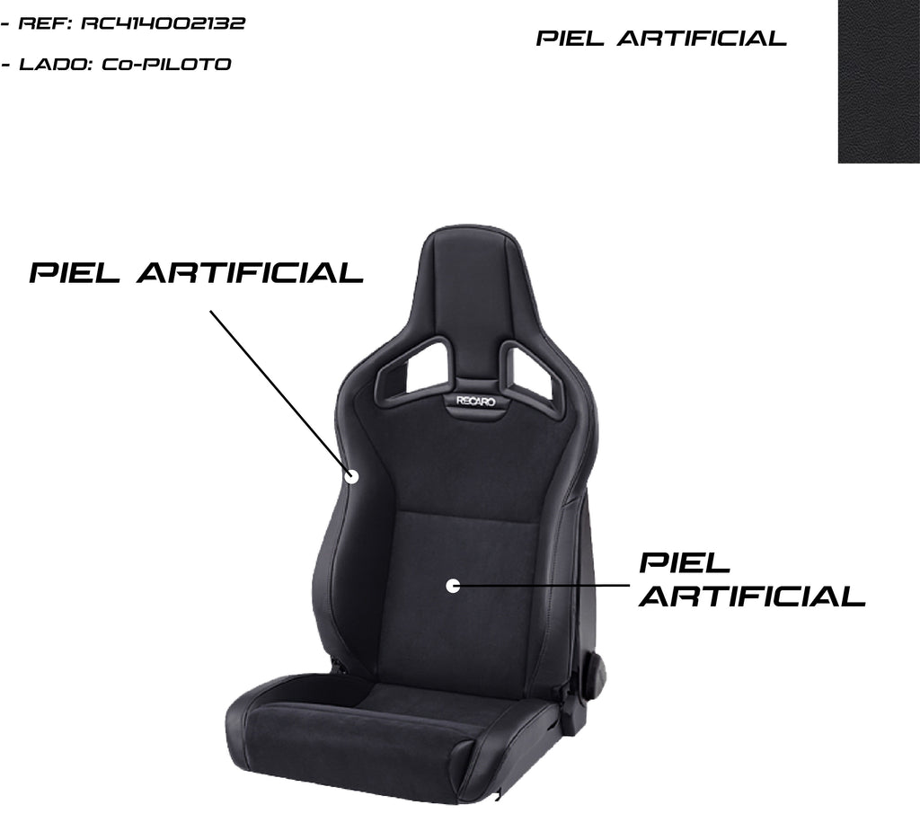 Asiento RECARO Cross Sportster CS Piel Artificial Negro Copiloto - Imagen 5 RECARO APEXCORSE
