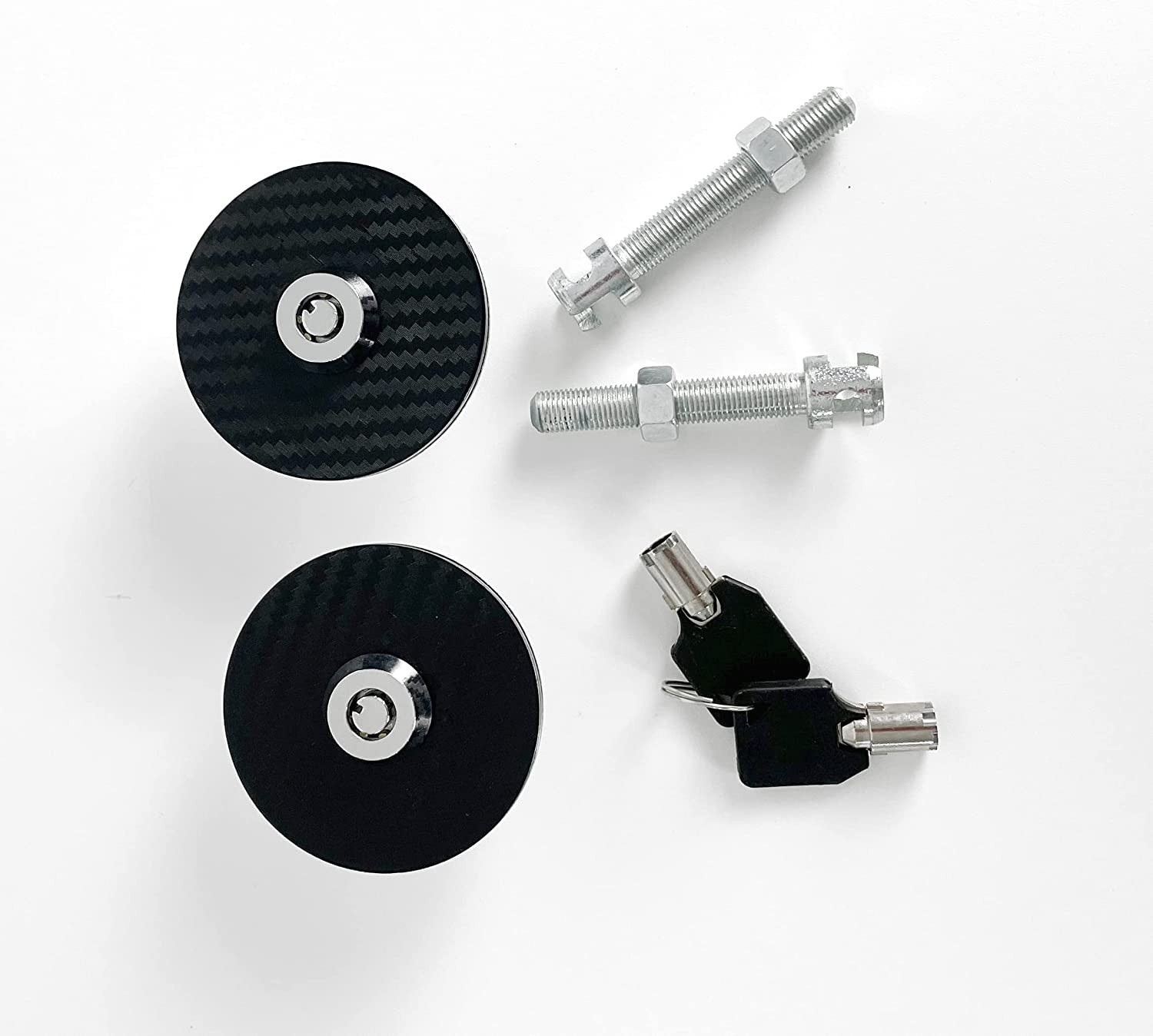 KIT CIERRE CAPOT LLAVE NEGRO/PLATA CARBONO OCC MOTORSPORT - OCC Motorsport - APEXCORSE
