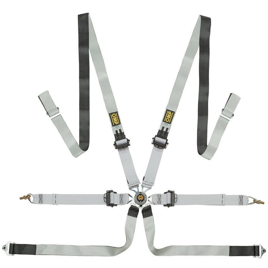 ARNES OMP 6 PUNTOS ONE-D 2" PULL DOWN - SIN MAGNESIO FIA 8853-2016 NEGRO / BLANCO - OMP original APEXCORSE imagen 1