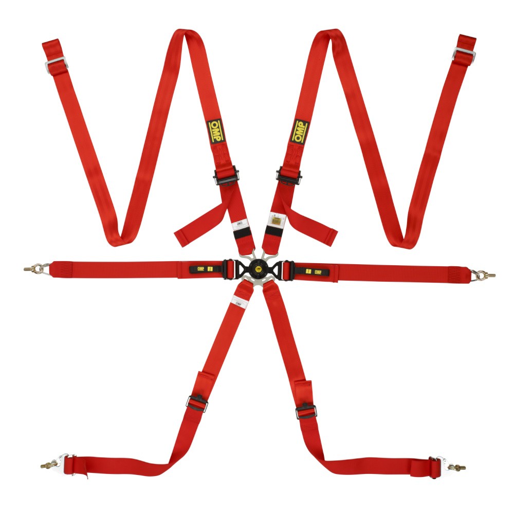 ARNES OMP 6 PUNTOS ONE 2" VERSA ENDURANCE ROJO - OMP original APEXCORSE imagen 1