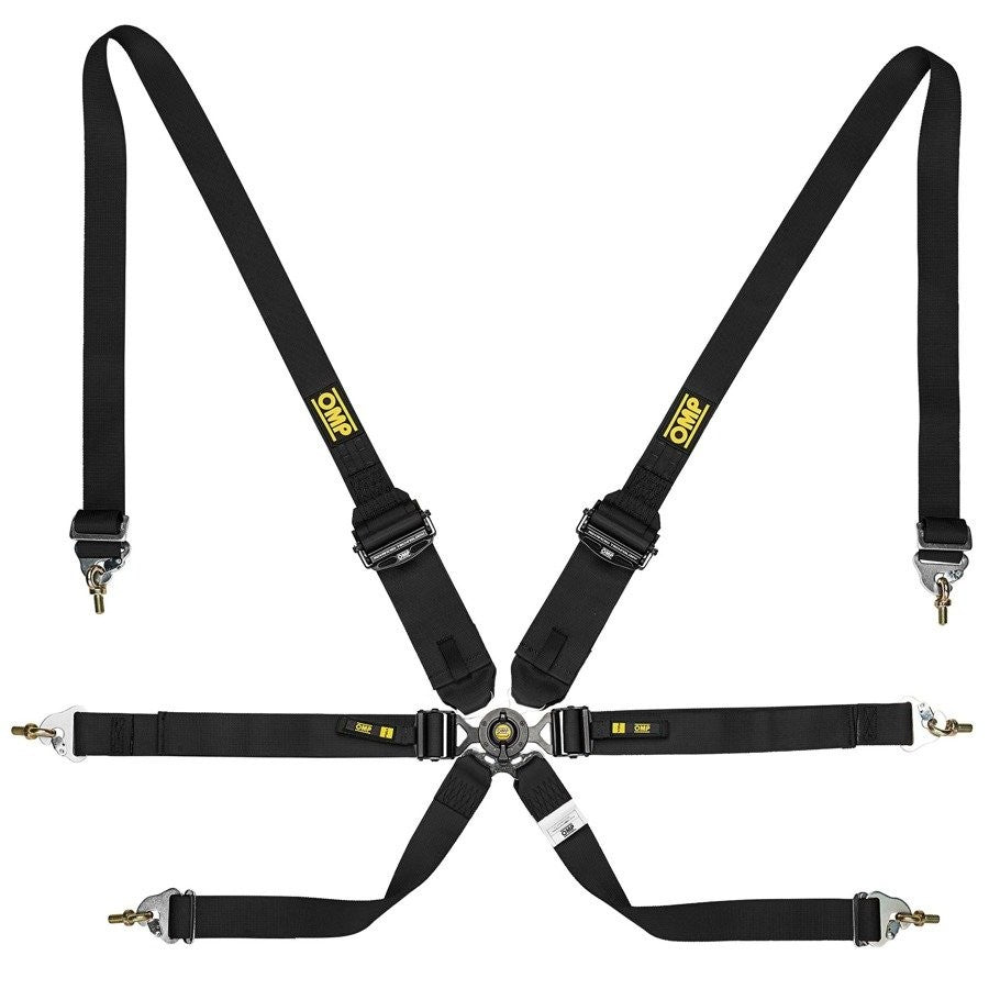 ARNES OMP 6 PUNTOS ONE 3"+2" ENDURANCE PULL DOWN - FIA 8853-2016 NEGRO - OMP original APEXCORSE imagen 1