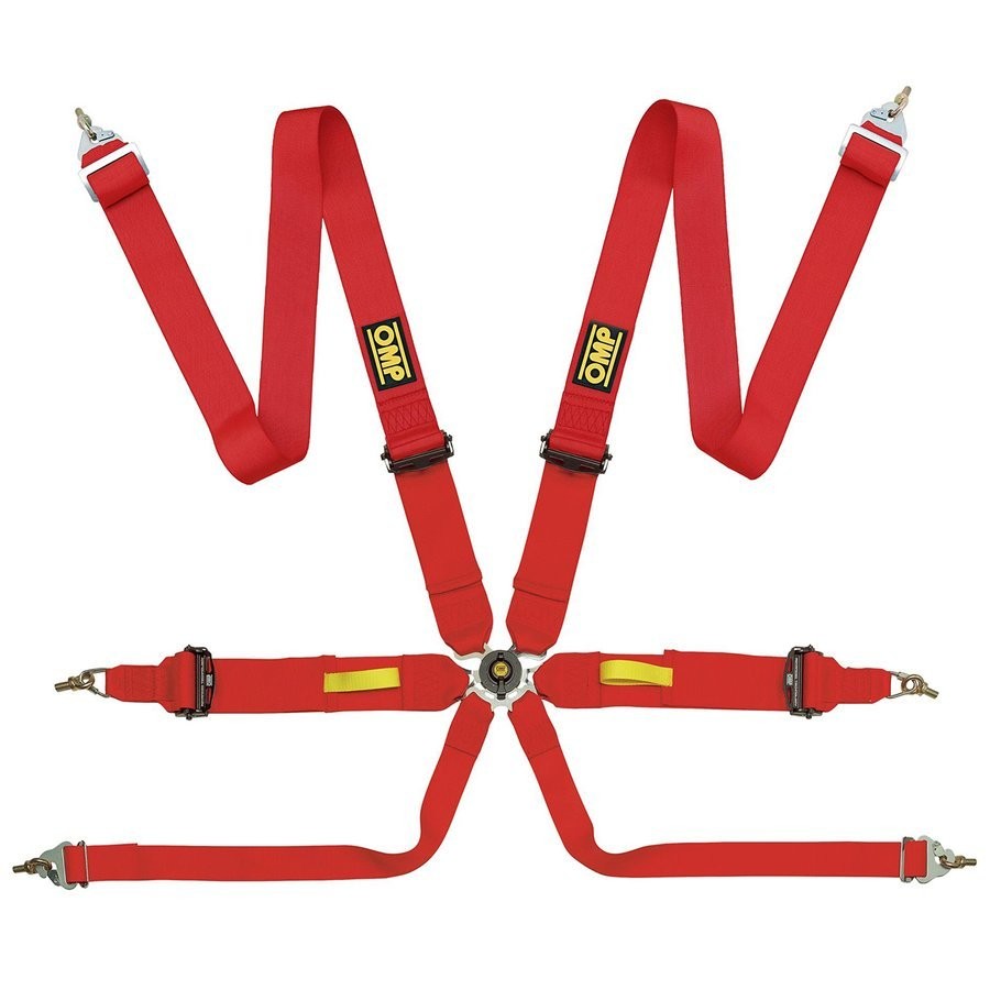 ARNES OMP 6 PUNTOS TECNICA 3" FIA 8853-2016 PULL UP ROJO - OMP original APEXCORSE imagen 1