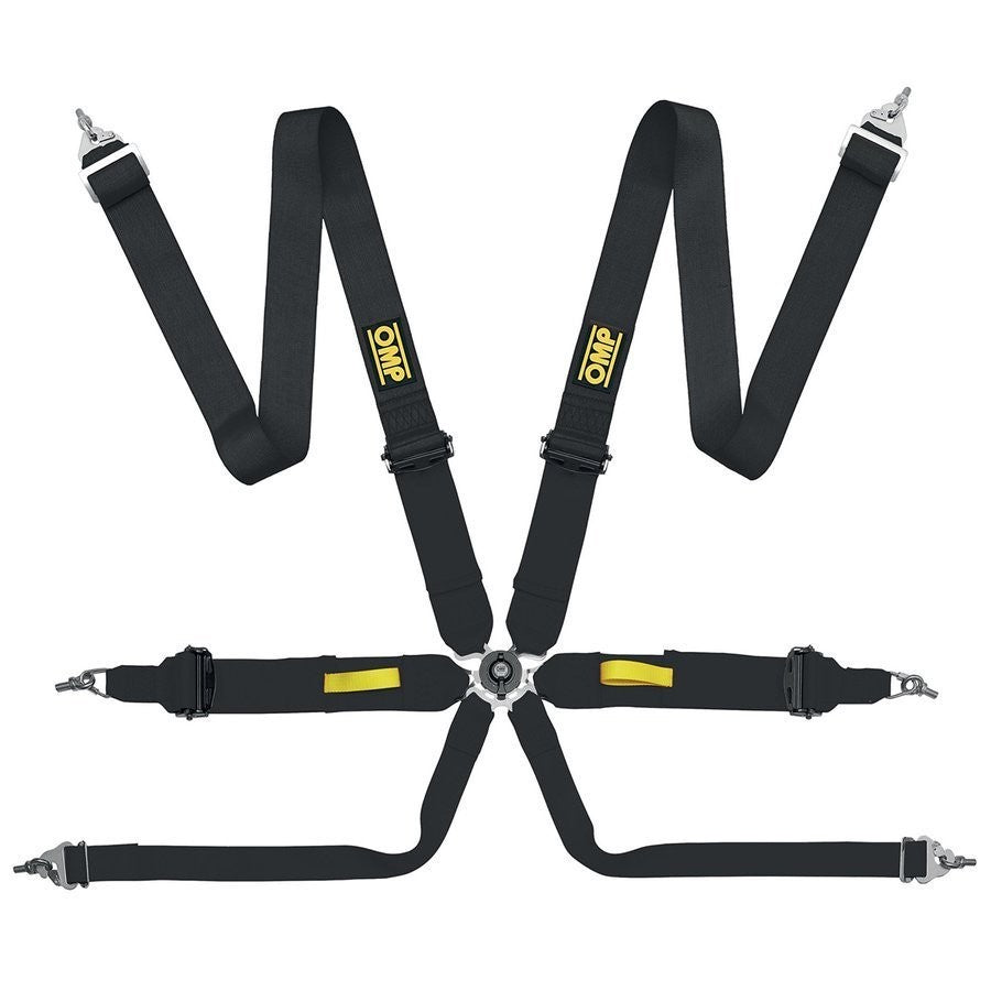 ARNES OMP 6 PUNTOS TECNICA 3" FIA 8853-2016 PULL UP NEGRO - OMP original APEXCORSE imagen 1