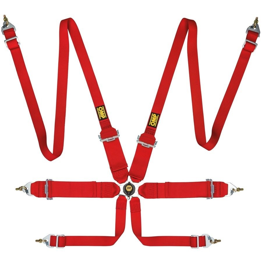 ARNES OMP 6 PUNTOS FIRST 3+2" PULL UP FIA 8853-2016 ROJO - OMP original APEXCORSE imagen 1