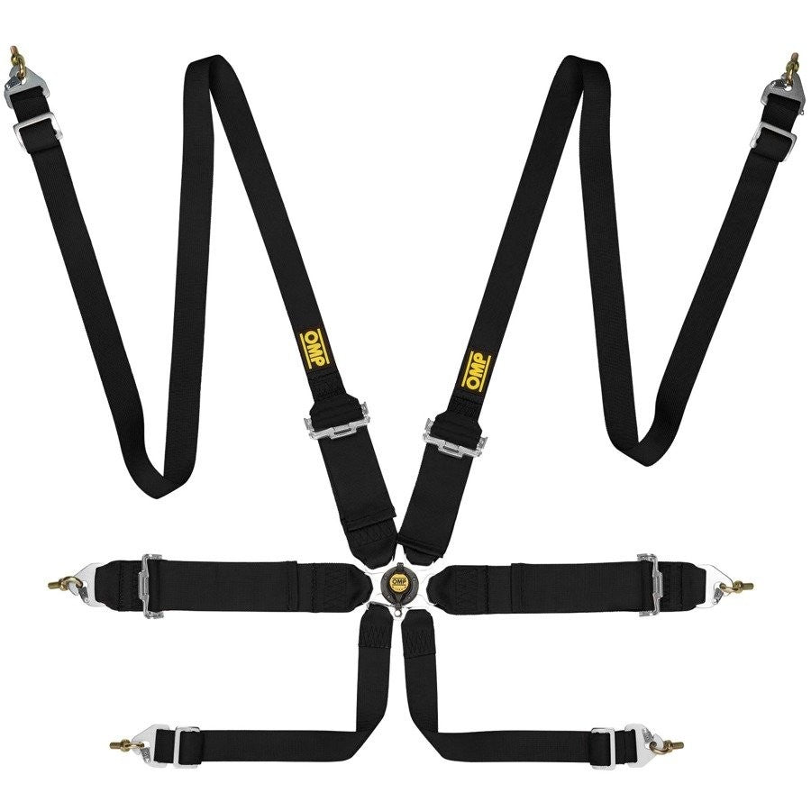 ARNES OMP 6 PUNTOS FIRST 3+2" PULL UP FIA 8853-2016 NEGRO - OMP original APEXCORSE imagen 1
