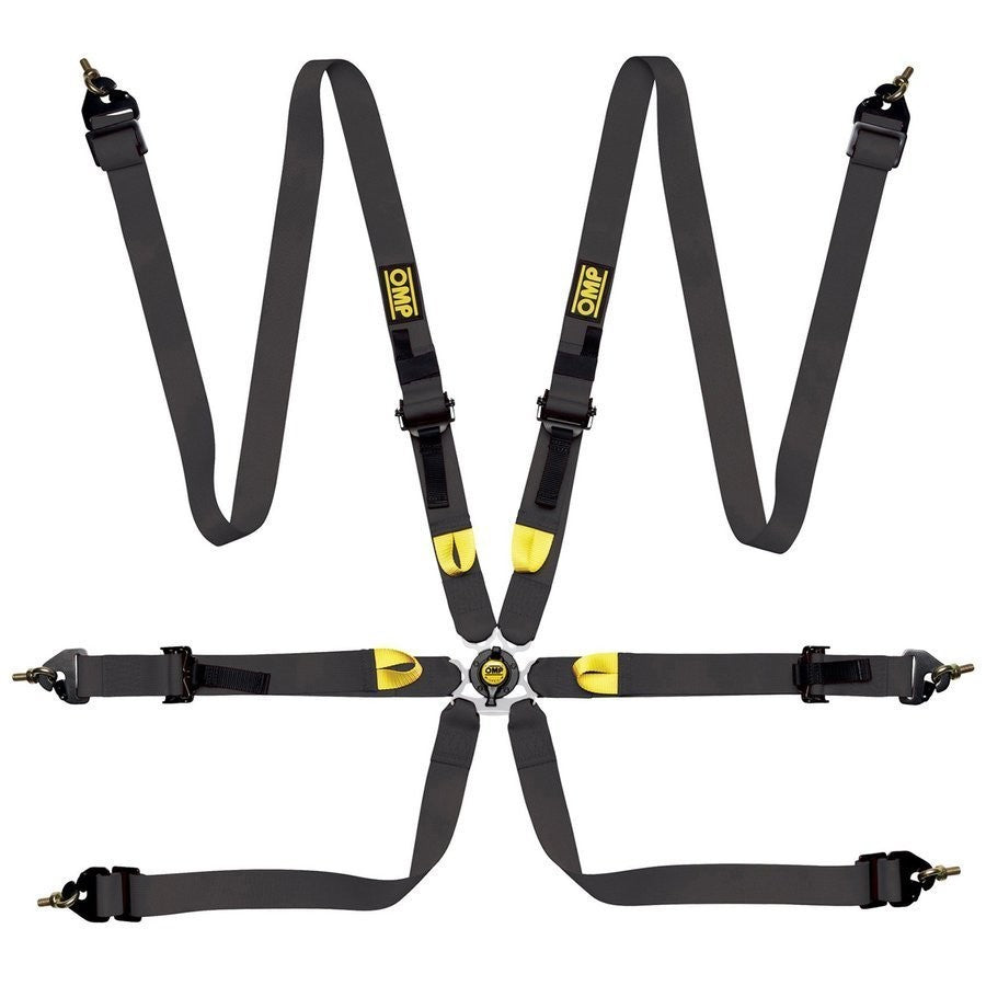 ARNES OMP 6 PUNTOS FIRST 2" FIA 8853-2016 PULL UP - ACERO ADJ. NEGRO - OMP original APEXCORSE imagen 1