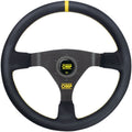 VOLANTE OMP WRC PIEL 350MM NEGRO - DETALLE AMARILLO - OMP original APEXCORSE imagen 1
