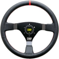 VOLANTE OMP WRC PIEL 350MM NEGRO - DETALLE ROJO - OMP original APEXCORSE imagen 1