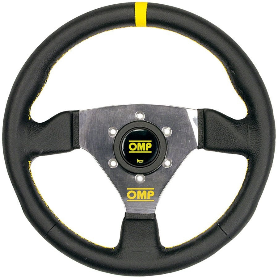 VOLANTE OMP TRECENTO PIEL 300MM NEGRO - OMP original APEXCORSE imagen 1