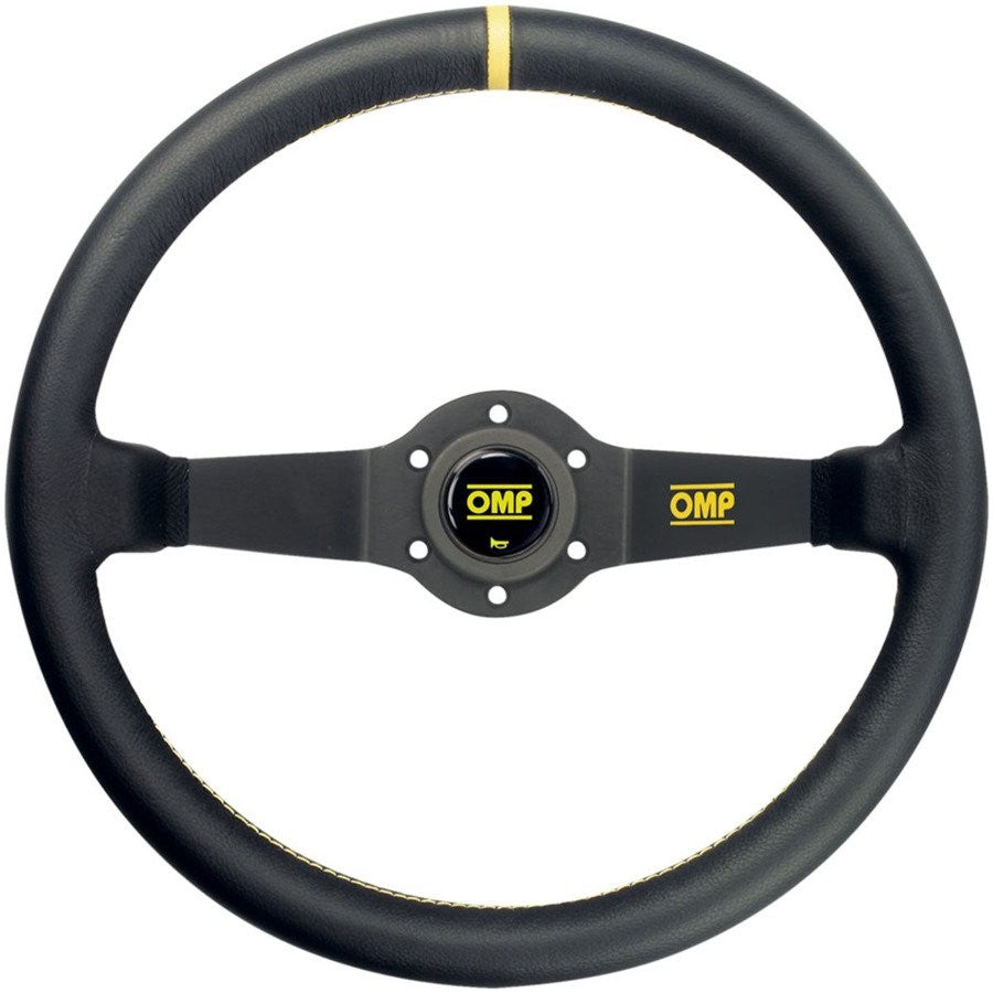 VOLANTE OMP RALLY PIEL 350MM NEGRO 2 BRAZOS - OMP original APEXCORSE imagen 1