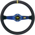 VOLANTE OMP RALLY ANTE 350MM NEGRO 2 BRAZOS AZULES - OMP original APEXCORSE imagen 1