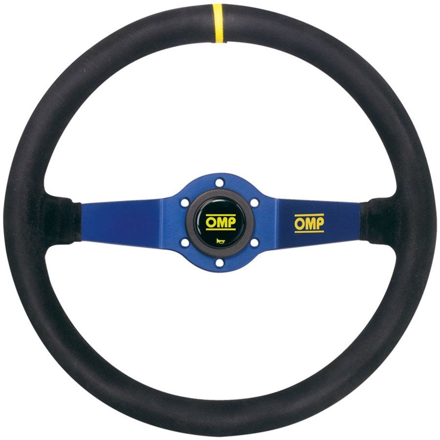 VOLANTE OMP RALLY ANTE 350MM NEGRO 2 BRAZOS AZULES - OMP original APEXCORSE imagen 1