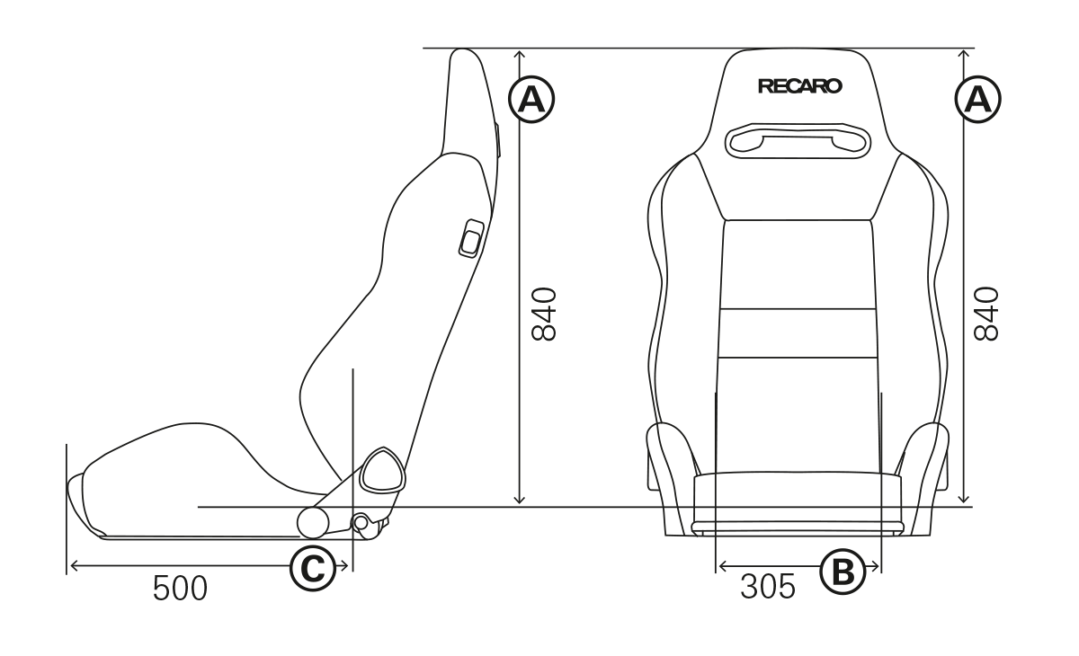 Asiento RECARO Sr5-Speed Velour Negro/Costuras Gris Piloto&Copiloto - Imagen 2 RECARO APEXCORSE