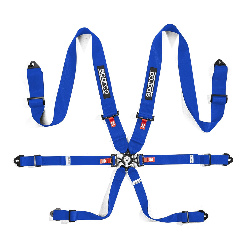 Arnes Sparco 6 Puntos De 3"+2" H3 Acero 6P Mosqueton Azul - Sparco original | APEXCORSE
