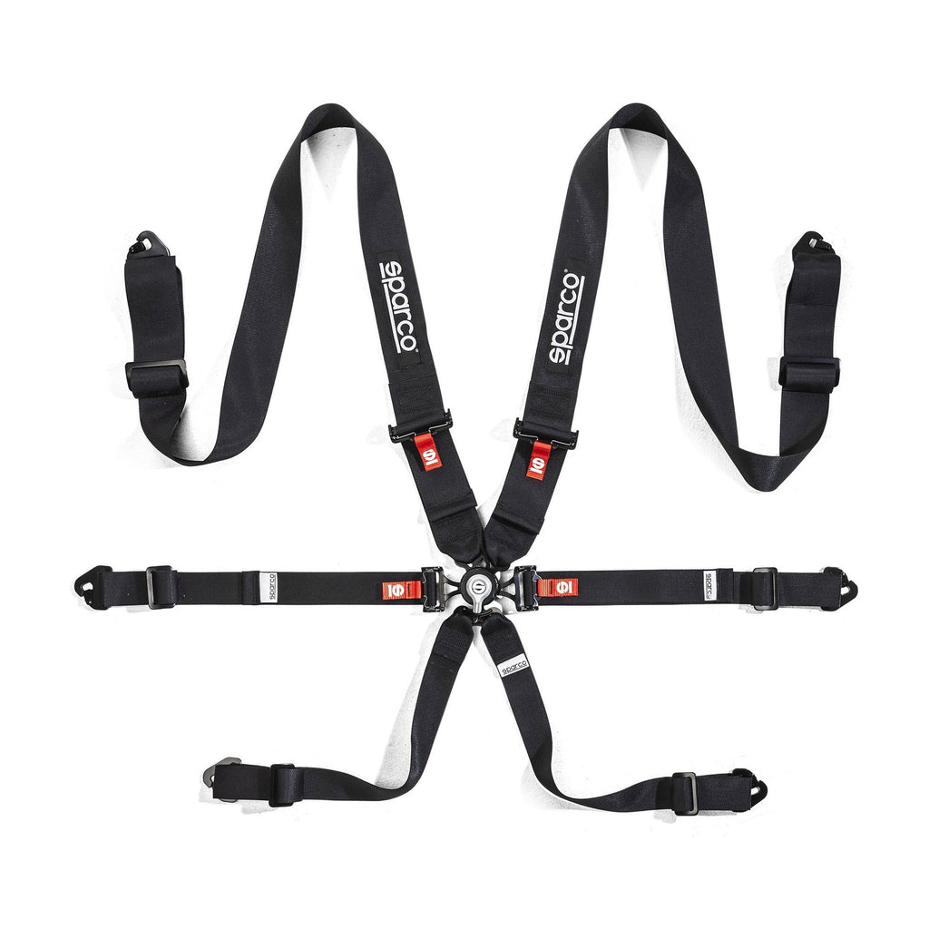 Arnes Sparco 6 Puntos De 3"+2" H3 Acero 6P Mosqueton Negro - Sparco original | APEXCORSE