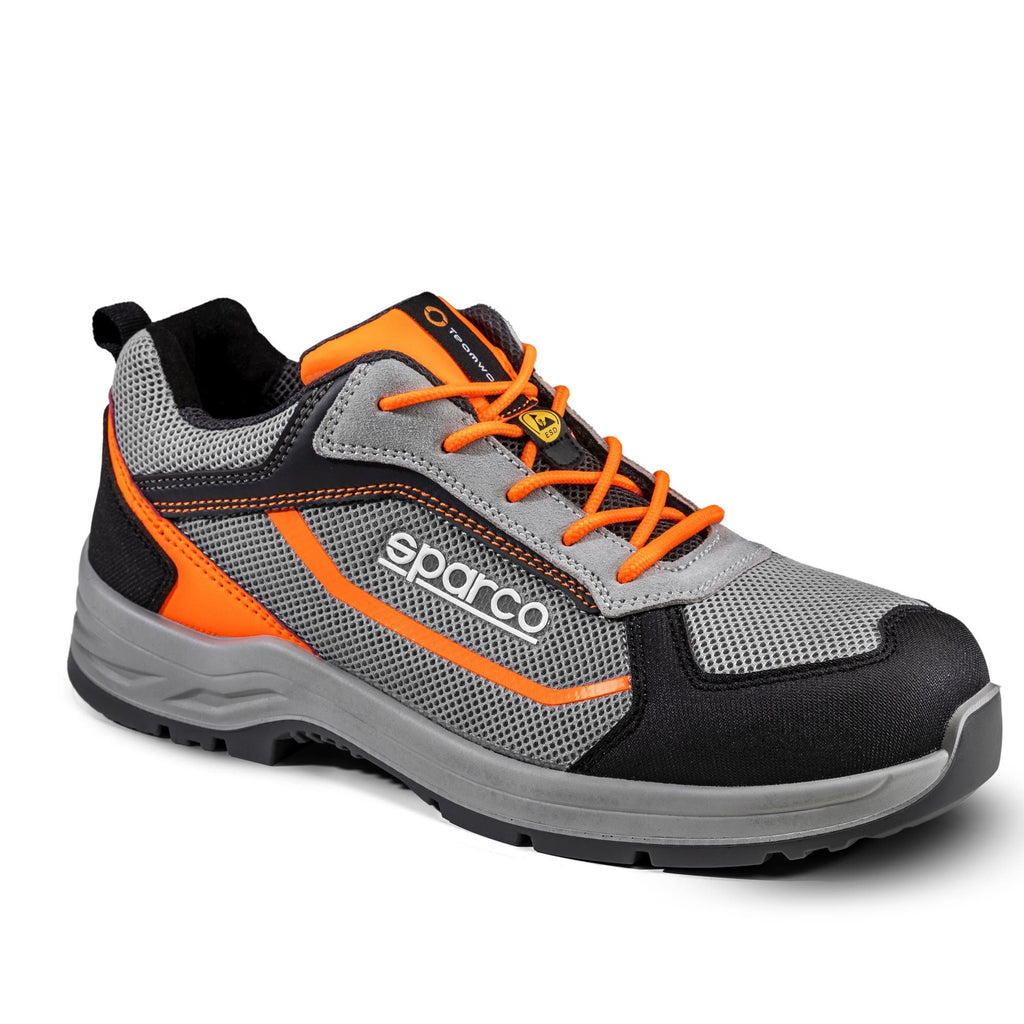 Zapato Seguridad Sparco Indy-R Pato S1P Esd Talla 39 Gris/Naranja Fluor - Sparco original | APEXCORSE