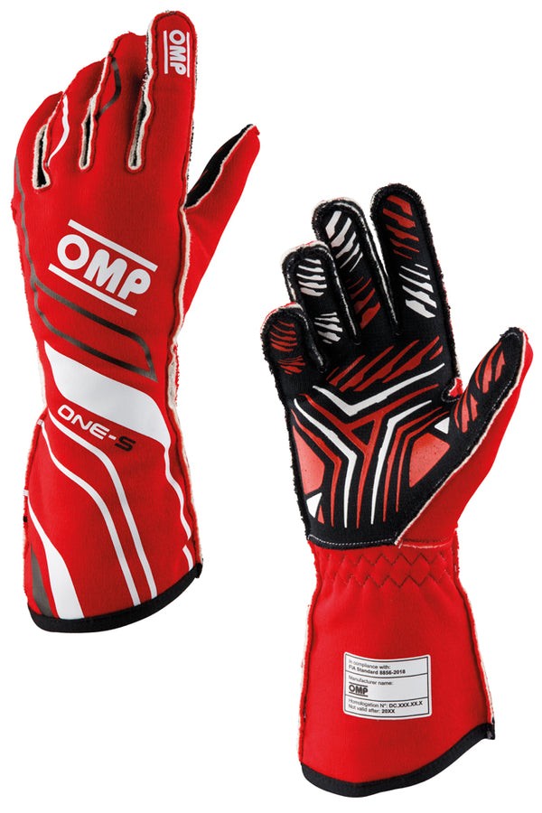 GUANTES OMP ONE-S FIA 8856-2018 ROJO TALLA S - OMP original APEXCORSE imagen 1
