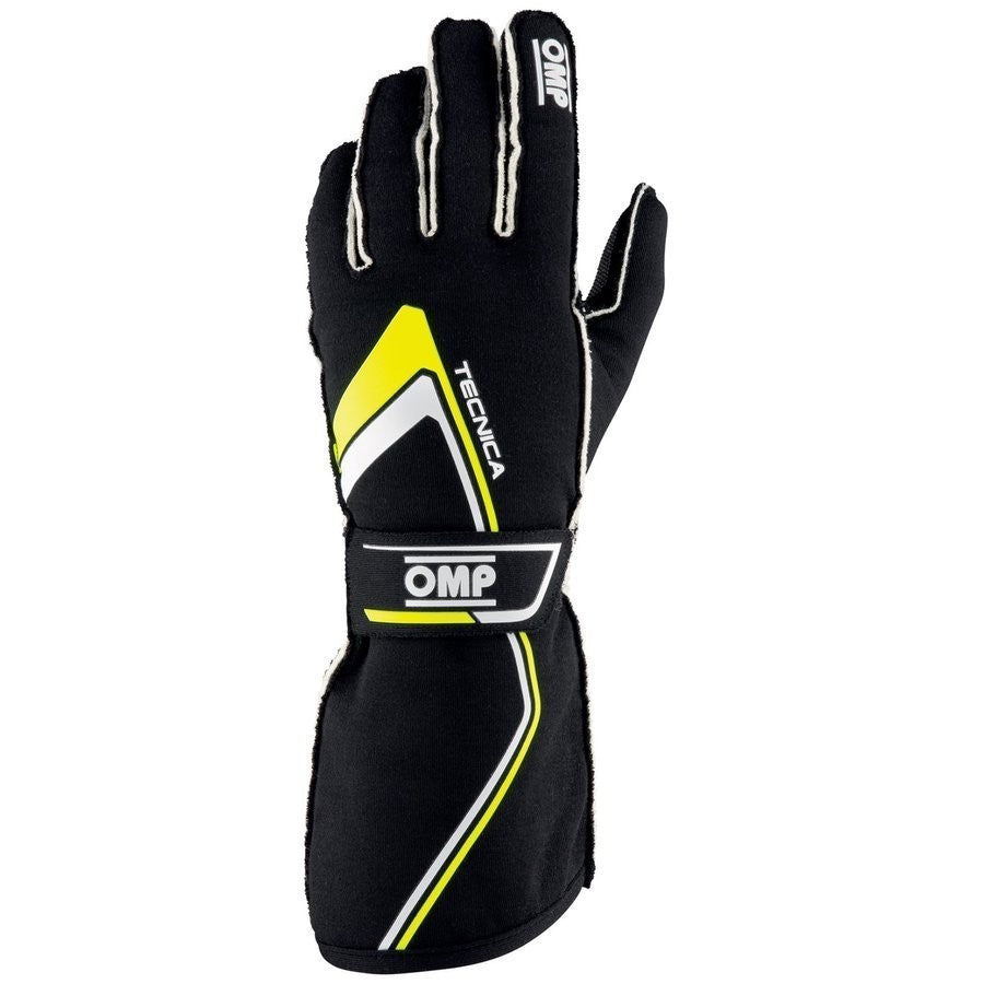 GUANTES OMP TECNICA FIA 8856-2018 NEGRO / AMARILLO FLUO TALLA XS - OMP original APEXCORSE imagen 1