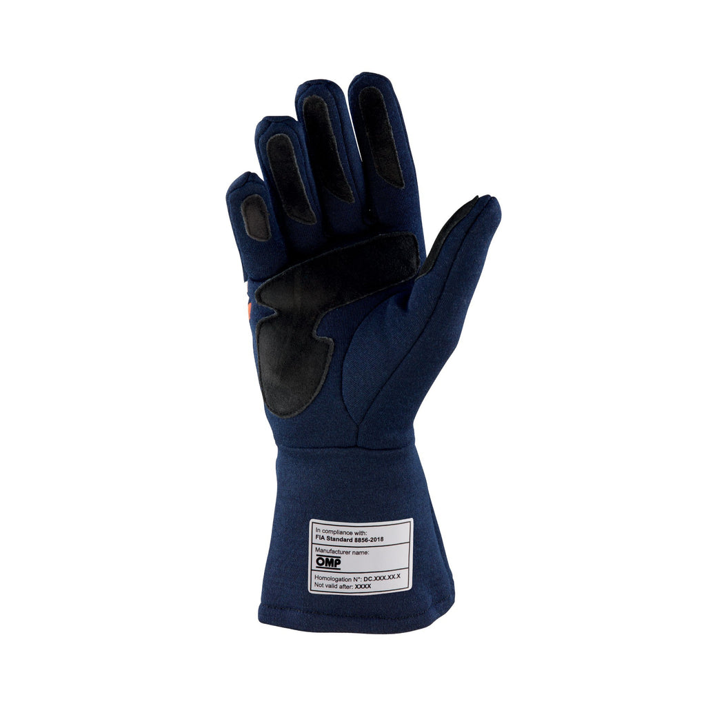 GUANTES OMP DIJON FIA 8856-2018 AZUL MARINO / NARANJA FLUO TALLA S - OMP original APEXCORSE imagen 1