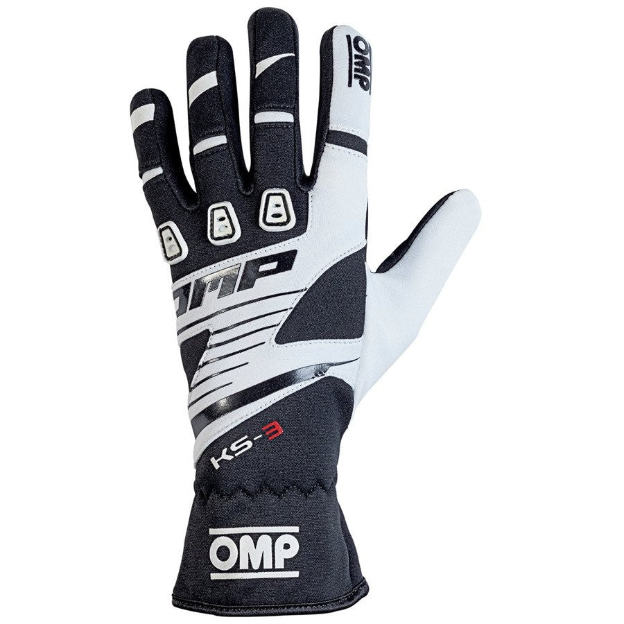 GUANTES OMP KART KS-3 NEGRO/BLANCO TALLA XL - OMP original APEXCORSE imagen 1