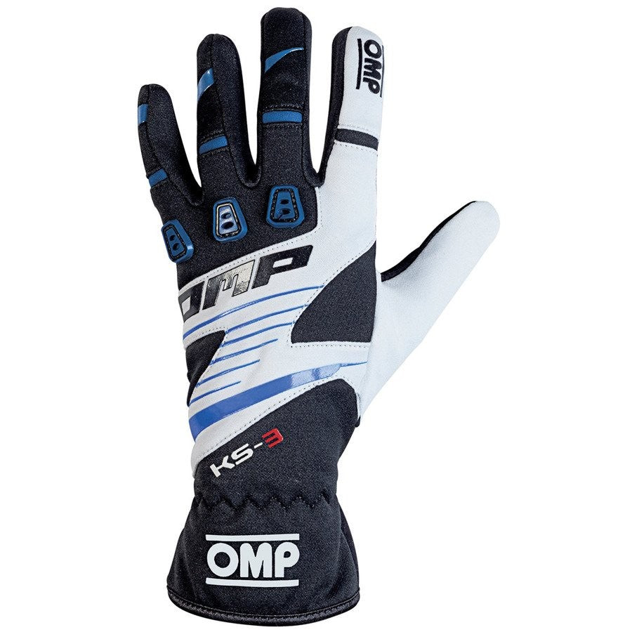 GUANTES OMP KART KS-3 NEGRO/AZUL/BLANCO (GUANTES) TALLA 6 (NIÑOS) - OMP original APEXCORSE imagen 1