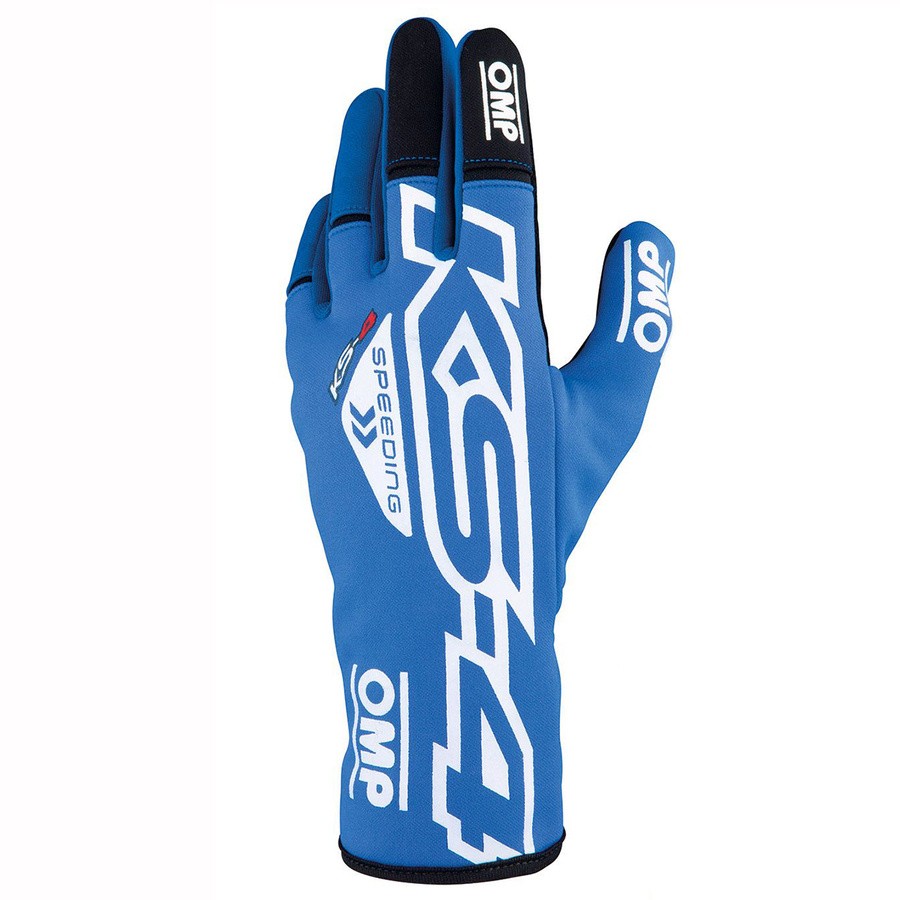 GUANTES OMP KART KS-4 AZUL / BLANCO TALLA 4 (NIÑOS) - OMP original APEXCORSE imagen 2