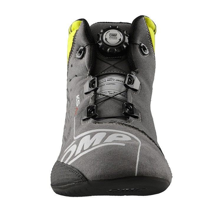 ZAPATILLAS OMP KART KS-X FIA 8877-2022 NEGRO/GRIS/AMARILLO FLUO TALLA 34 - OMP original APEXCORSE imagen 3