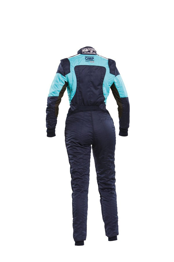OMP TRAJE DE CARRERAS FIRST ELLE FEMENINO FIA 8856-2018 AZUL MARINO / TIFFANY TALLA 38 - OMP original APEXCORSE imagen 2