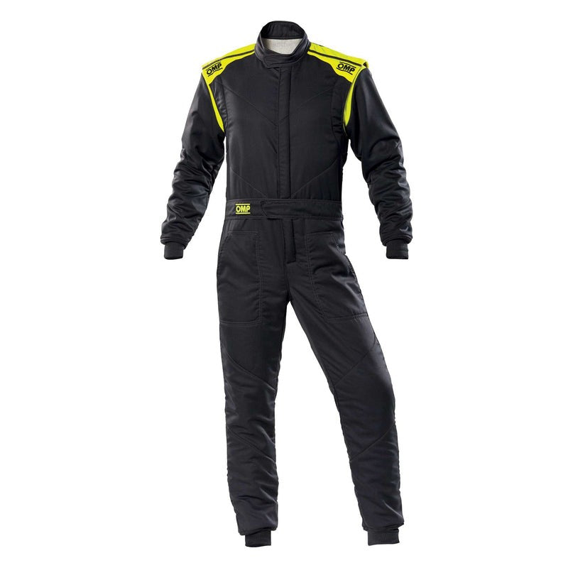 OMP TRAJE DE CARRERAS FIRST-S FIA 8856-2018 ANTRACITA / AMARILLO FLUO TALLA 50 - OMP original APEXCORSE imagen 1