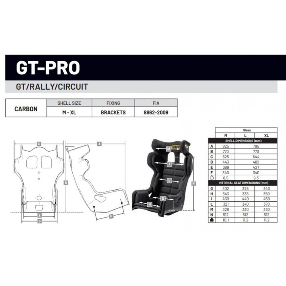 Sparco Asiento GT Pro Fia8862-2009 Talla Xl Fibra De Carbono(Solo Circuito) - Sparco | APEXCORSE imagen 5
