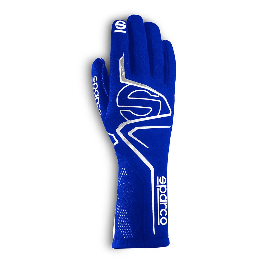 Sparco Guantes Lap FIA 8856-2018 Talla 10 Azul/Blanco - Sparco original | APEXCORSE