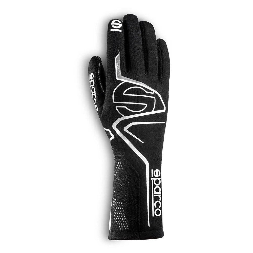 Sparco Guantes Lap FIA 8856-2018 Talla 08 Negro/Blanco - Sparco original | APEXCORSE