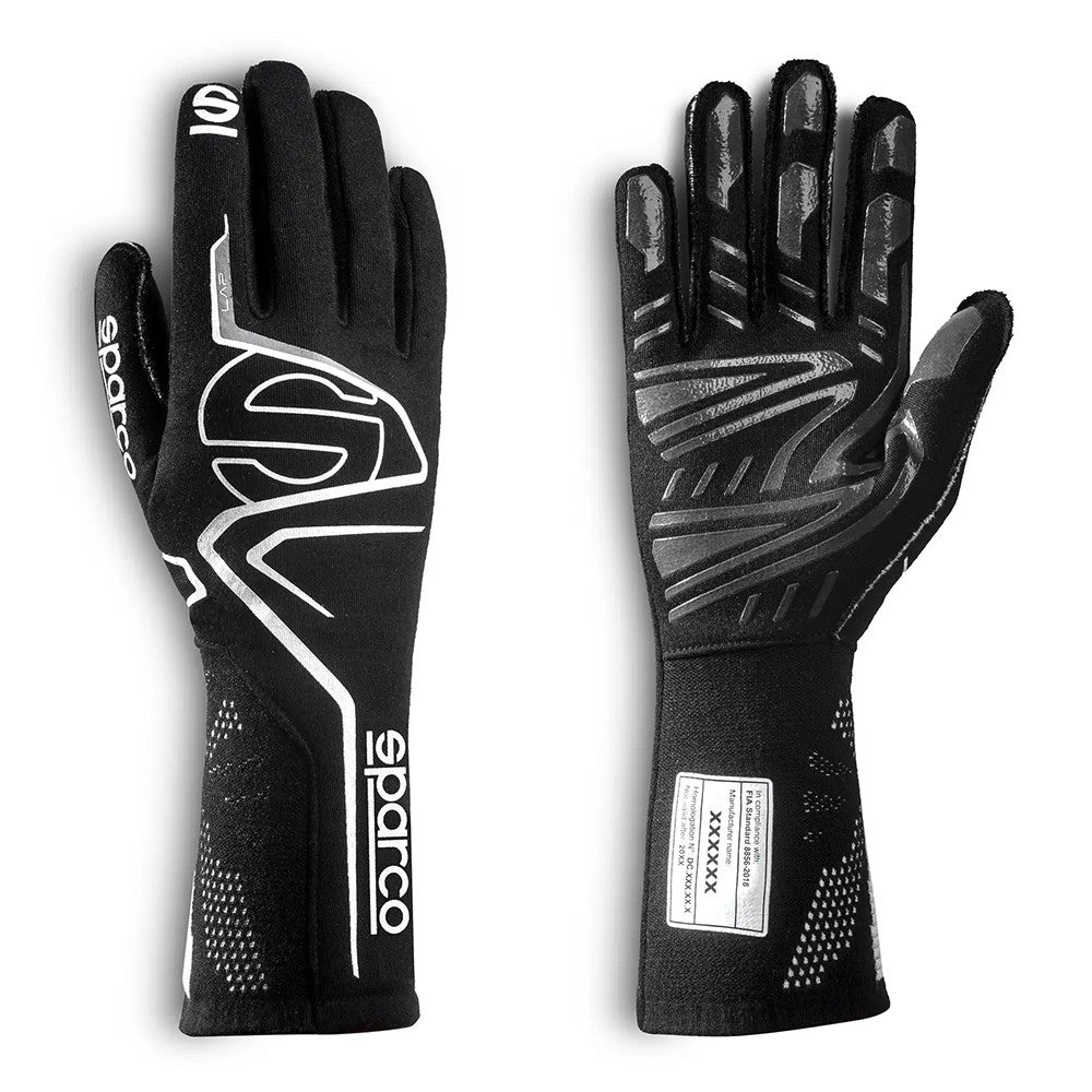 Sparco Guantes Lap FIA 8856-2018 Talla 08 Negro/Blanco - Sparco | APEXCORSE imagen 3