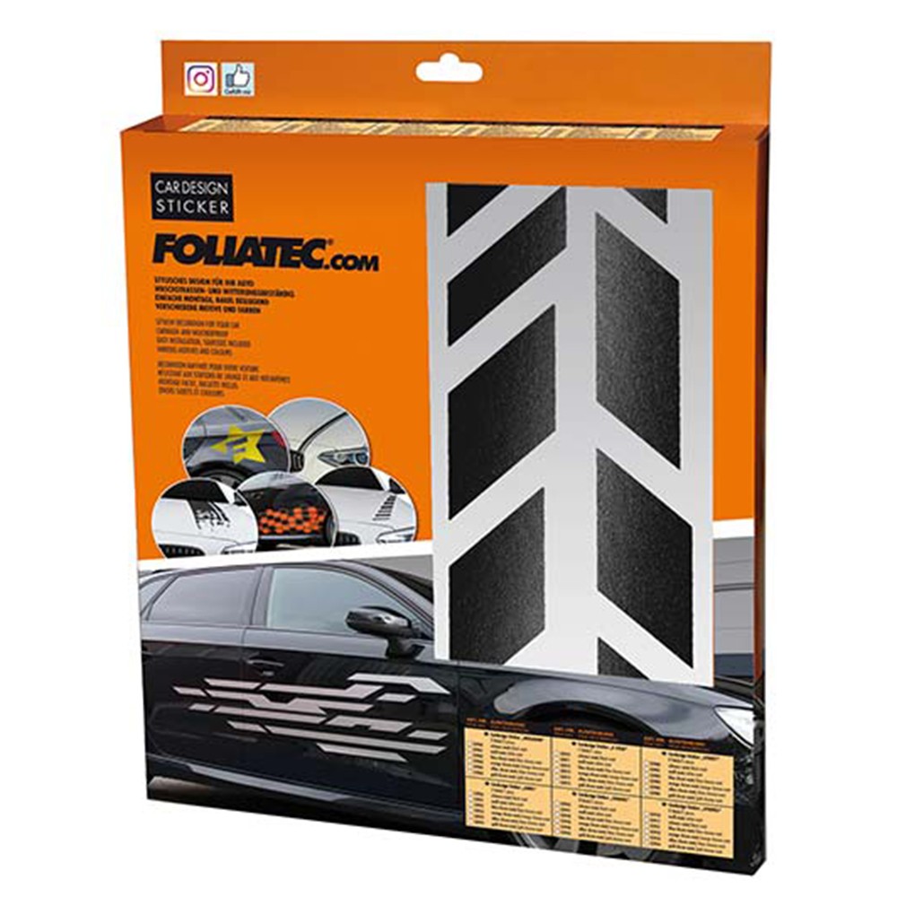FOLIATEC Vinilo Decorativo Para Coche Diseéo Sombras Negra Mate 77 x 9 Cm 2 Piezas - FOLIATEC original APEXCORSE
