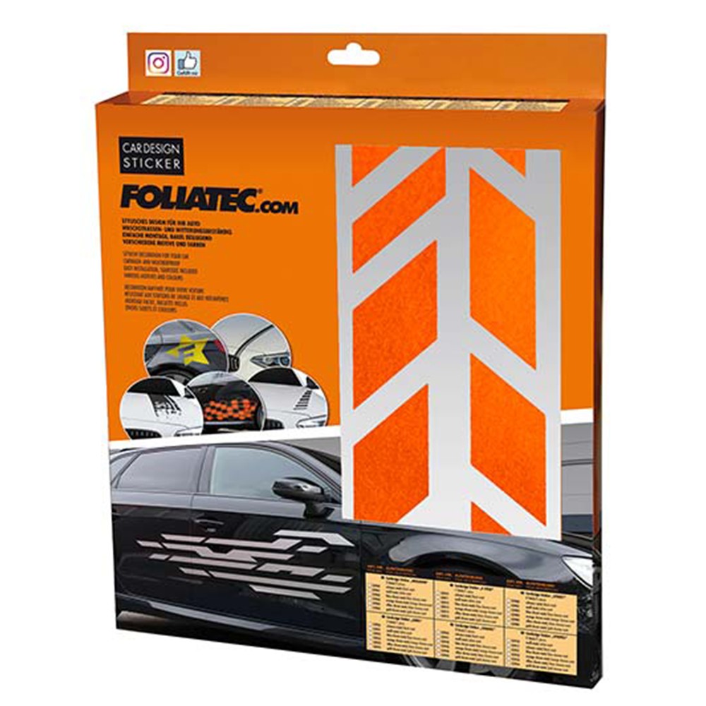FOLIATEC Vinilo Decorativo Para Coche Diseéo Sombras Naranja - FOLIATEC original APEXCORSE
