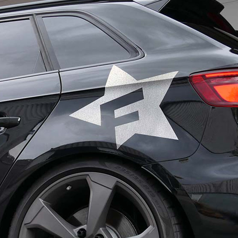 FOLIATEC Vinilo Decorativo Para Coche Diseéo F-Star Plata - Imagen 3 FOLIATEC APEXCORSE
