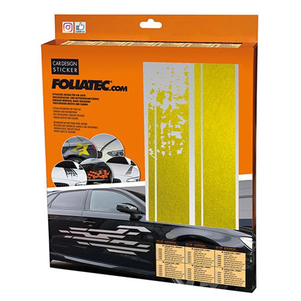 FOLIATEC Vinilo Decorativo Para Coche Diseéo Rayas Dorado - FOLIATEC original APEXCORSE